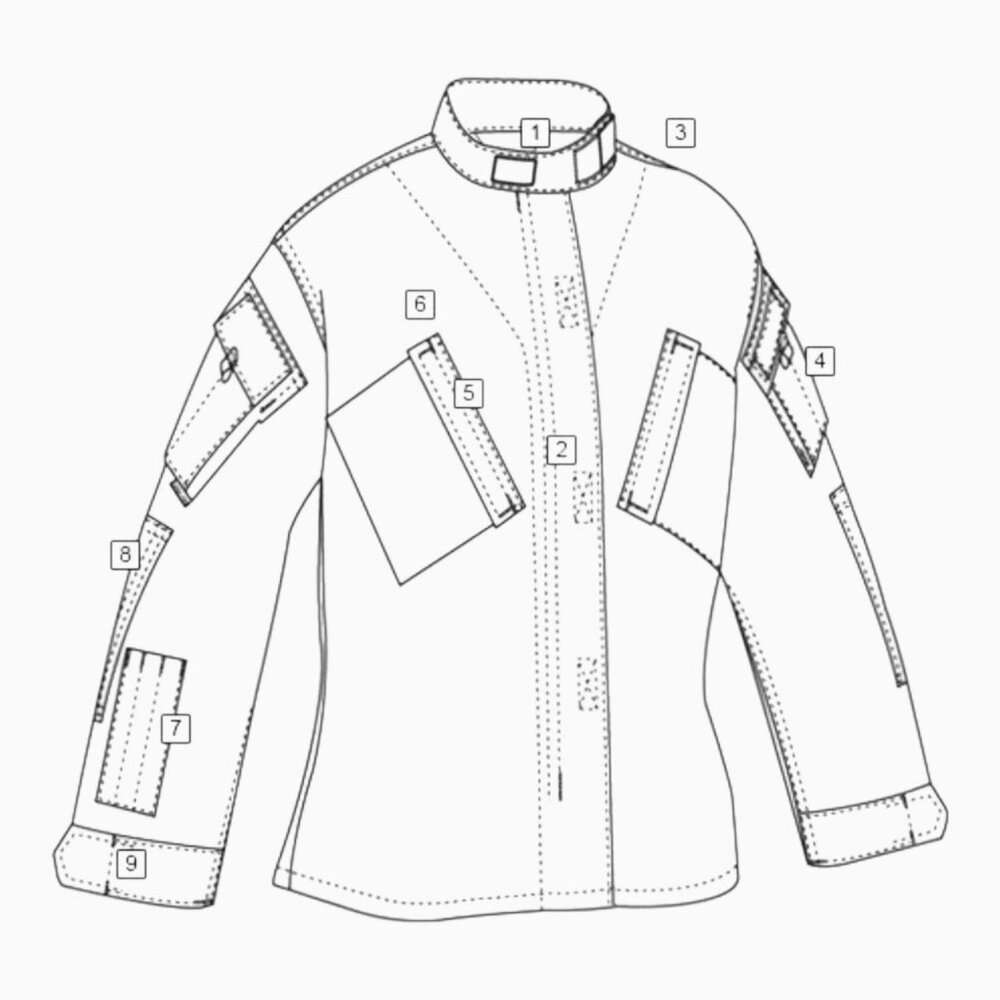 TRU-SPEC Rip-Stop Tactical Uniform Shirt Jacket M Diagonal Chest Hand Pockets - Picture 11 of 11